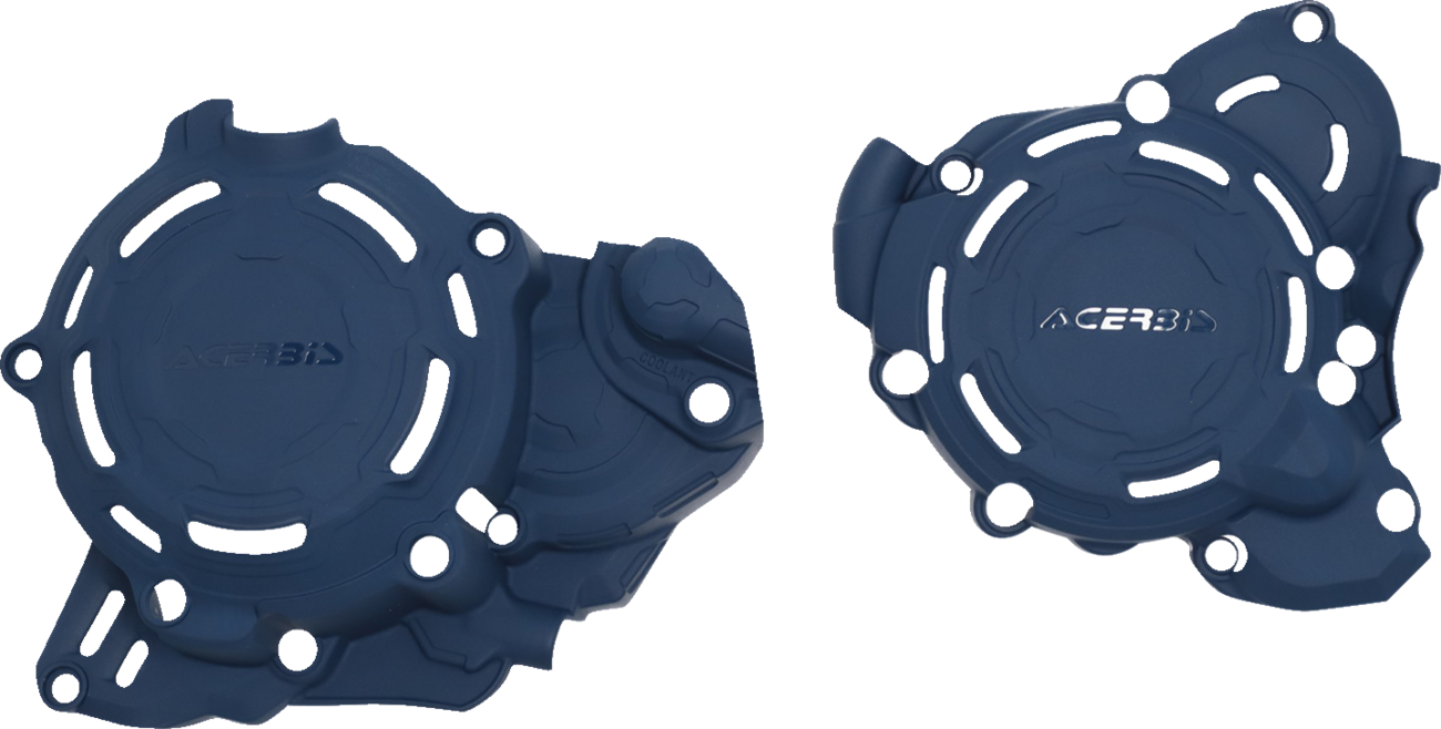 Blue Acerbis X-Power Kit body for Husqvarna and KTM motorcycles, featuring sleek design and branding details.