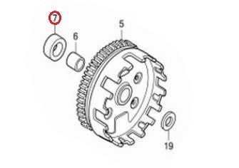 Honda COLLAR, CLUTCH (OUTER) 22116-KPG-T00 - Howling Moto