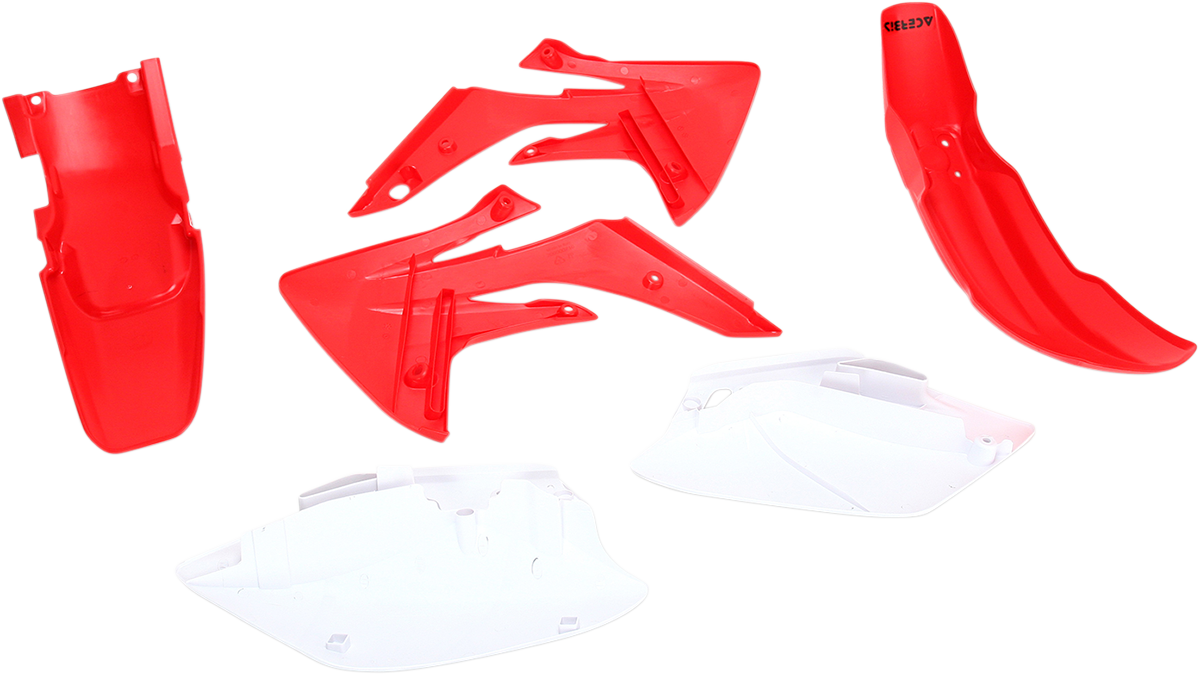 Acerbis OEM standard replacement body kit for motorcycles, featuring body panels and components in a sleek design.