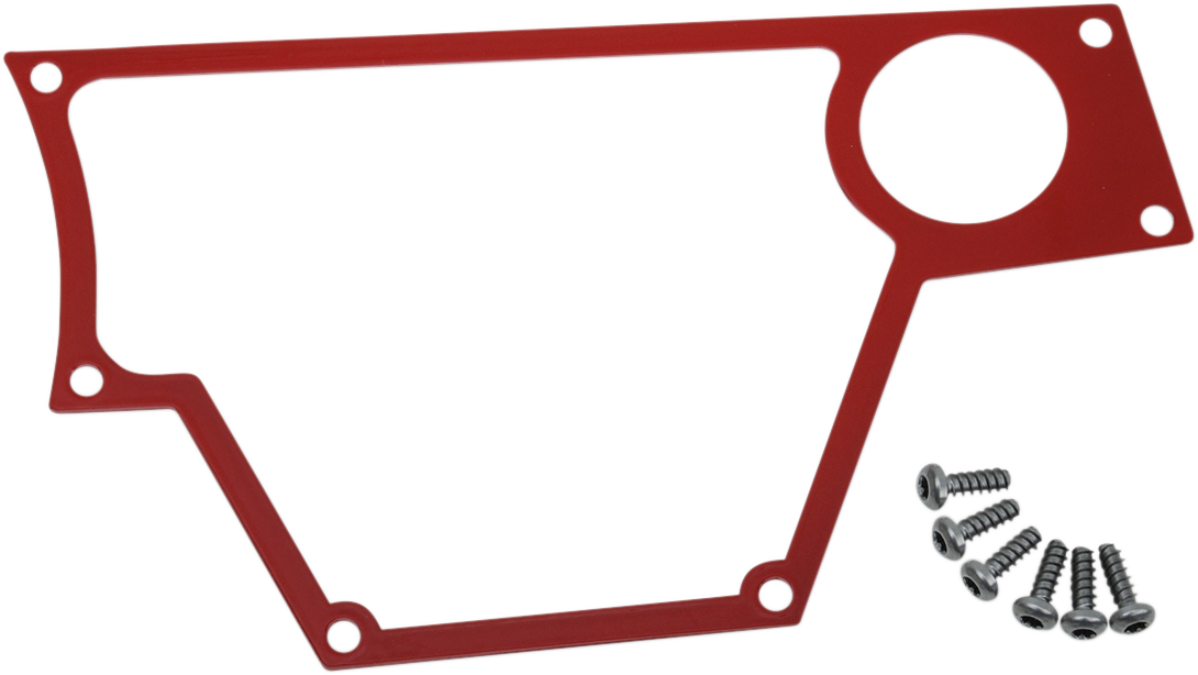 Large red Moose Offroad dash plate for Polaris RZR, right side, durable plastic with textured finish for off-road protection.