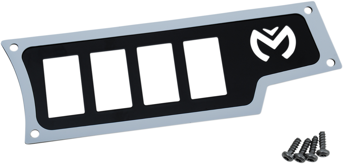 White Moose Offroad dash plate for right side installation, part number 100-4351-PU, designed for offroad vehicle dashboards.