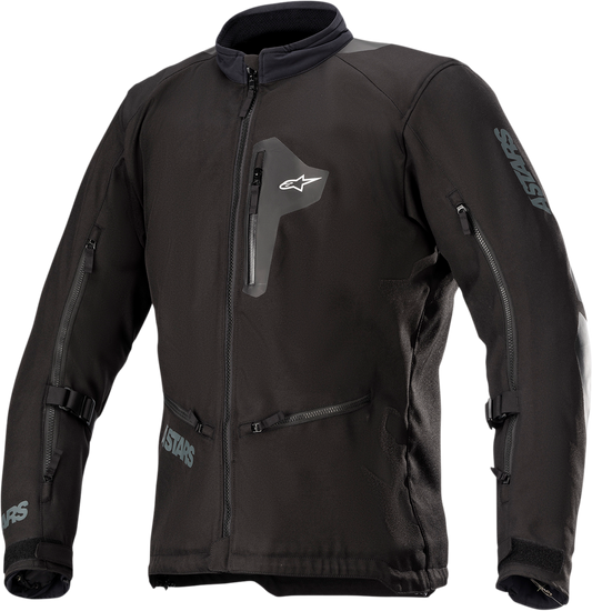 Alpinestars Venture XT black motorcycle jacket in small size, featuring durable fabric and protective design.