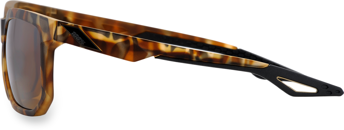 Bill's Exhausts 100% Centric sunglasses in Havana with bronze frames, stylish and UV-protective eyewear for men and women.