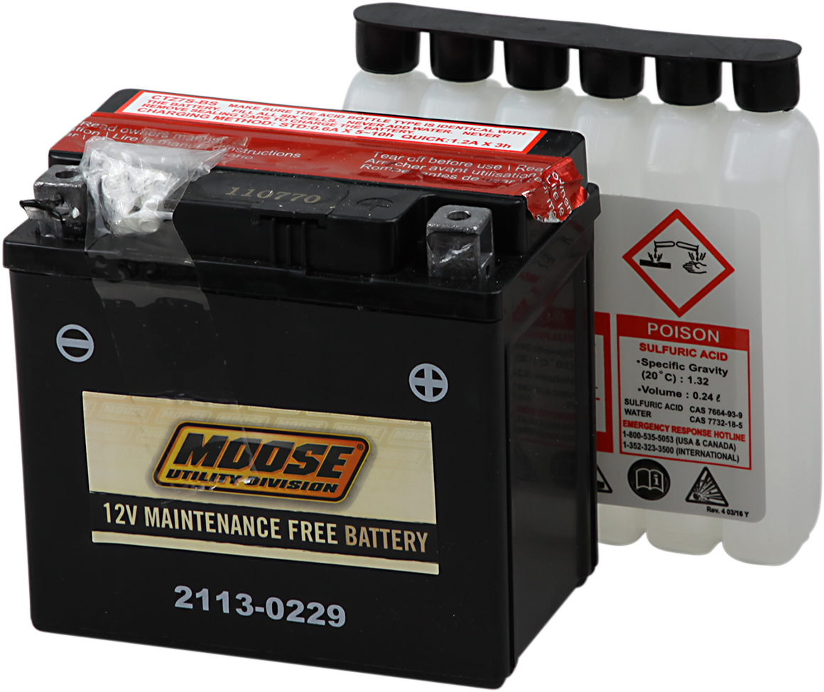 MOOSE OFFROAD AGM motorcycle battery YTZ7S MTZ7S-BS, maintenance-free 12-volt power source with heavy-duty design
