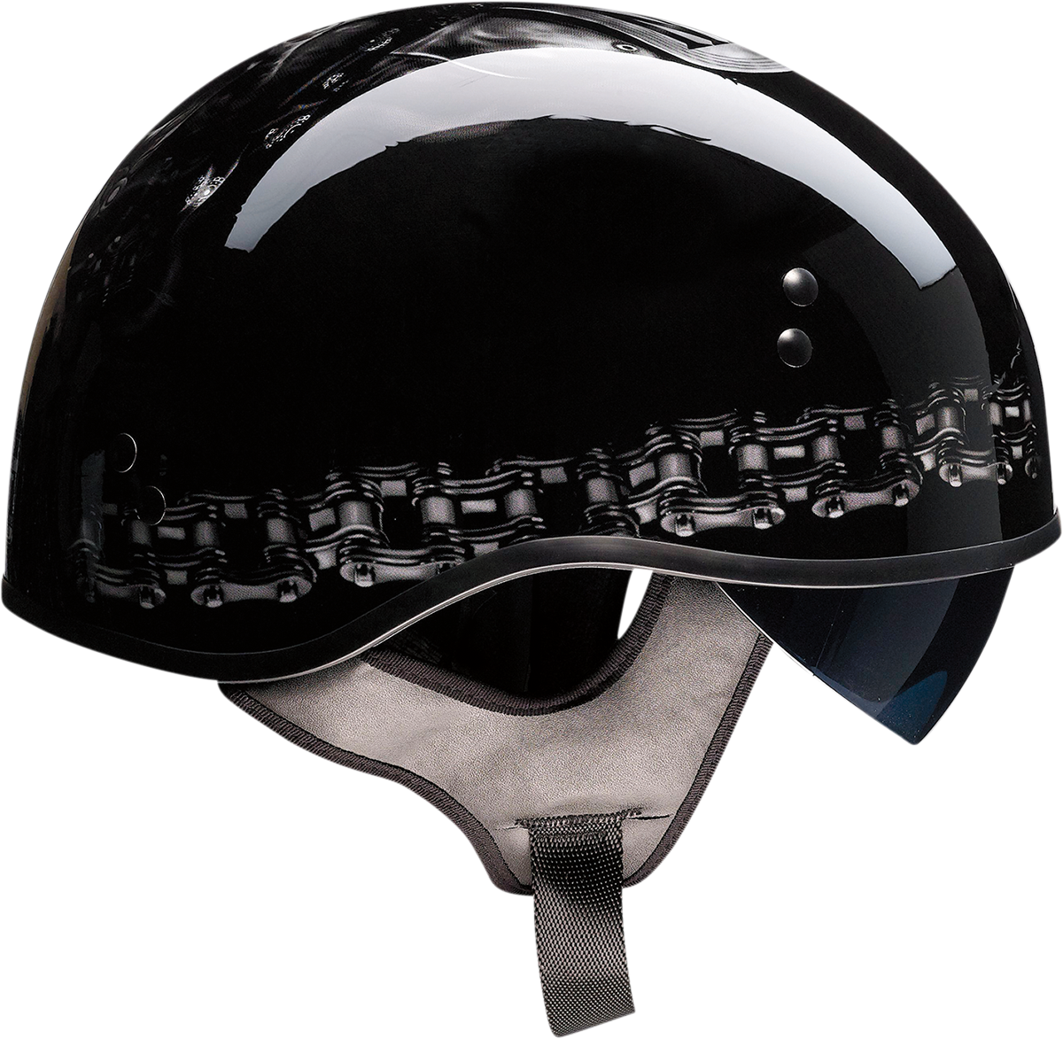 Z1R Vagrant helmet in black and gray, small size, featuring a sleek aerodynamic design and secure chin strap.