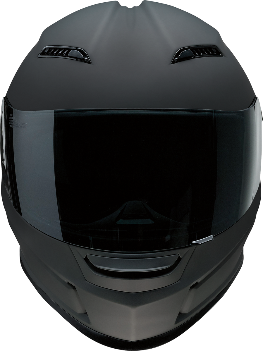 Z1R Jackal helmet in flat black with smoke shield, medium size, featuring aerodynamic design and secure strap.