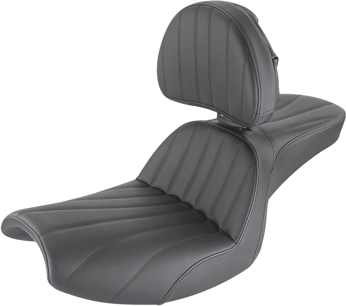 Bill's Exhausts SADDLEMEN Step Up Seat with lattice stitch design and backrest for Jessup motorcycles, model JJ88209BR.