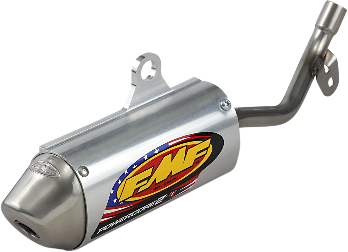 FMF Powercore 2 Silencer for 2-stroke motocross and off-road motorcycles, showing the high-performance exhaust design.
