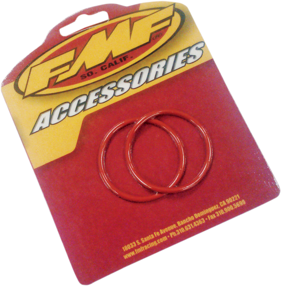 FMF Exhaust O-Rings 014803, high-quality replacement seals for motorcycle exhaust systems, shown in the image.