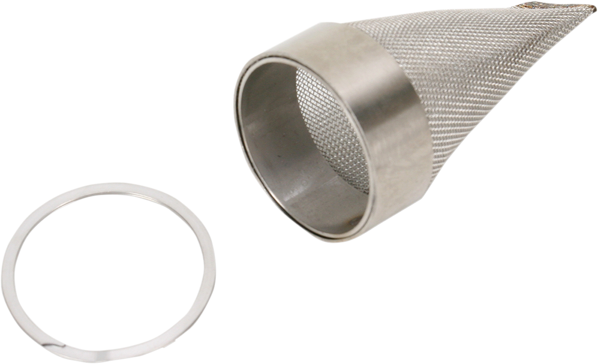 FMF spark arrestor insert for 4.1 RCT exhaust, part number 040638, showing the metal mesh component.