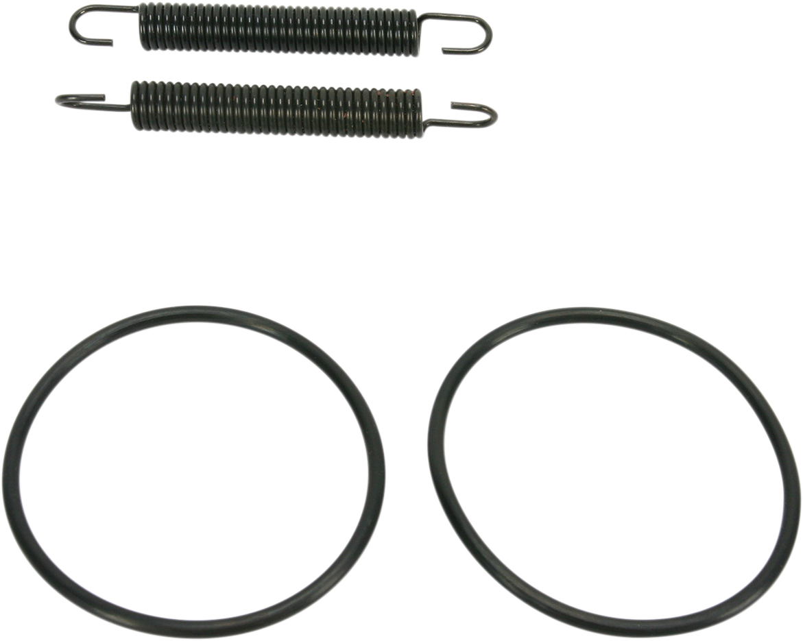 FMF Pipe Spring and O-Rings Kit for exhaust systems, including replacement parts and seals, shown in the image.