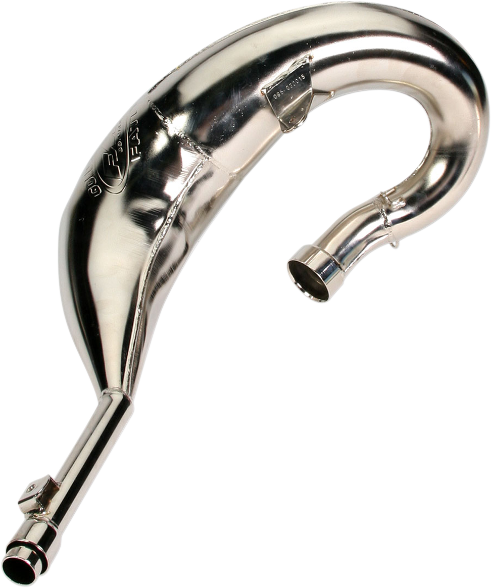 FMF Fatty Pipe motorcycle exhaust system for enhanced power and performance, shown in an image with detailed pipe components.