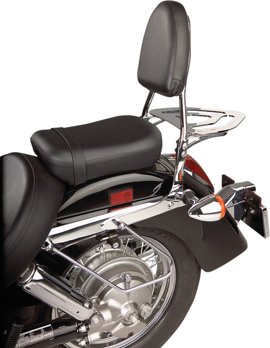 Engine sissy bar kit by Bill's Exhausts featuring chrome finish and mounting hardware for motorcycle customization.