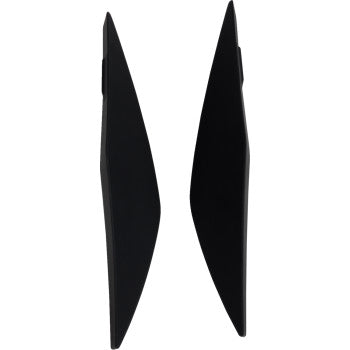 Rubatone black ICON Elsinore™ side cover for helmets, featuring sleek design and brand-specific detailing.
