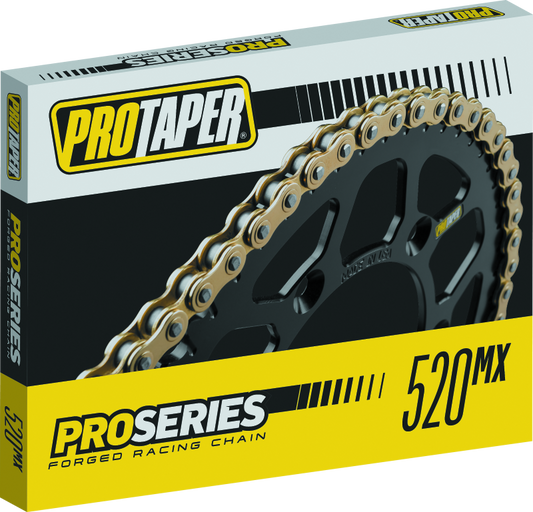 ProTaper Pro Series Forged 520 Racing Chain 120L from Bill's Exhausts, featuring durable forged links for high-performance motorcycle racing.