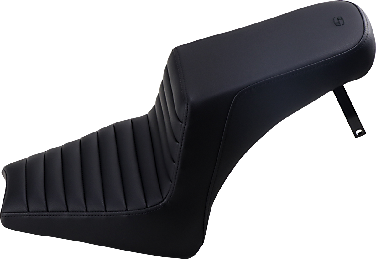 SADDLEMEN Step Up Seat - Front Tuck-n'-Roll/Rear Smooth - Black - Scout Bobber I18-33-171 - Howling Moto