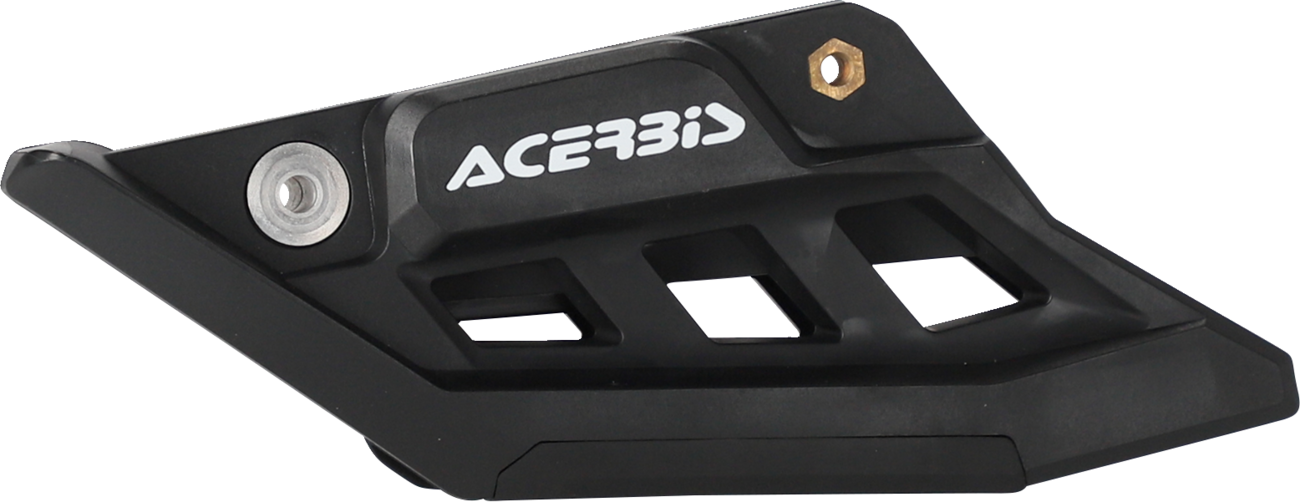 Black Acerbis chain guide for KTM motorcycles, designed to protect and guide the bike's chain during rides.