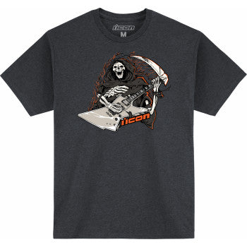 ICON Grim Shredder™ T-Shirt - Heather Charcoal - Medium 3030-24350 - Howling Moto