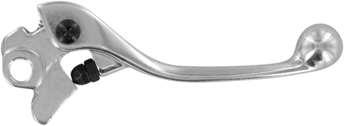 Parts Unlimited replacement brake lever L99-33451, black metal motorcycle brake lever with textured grip surface.