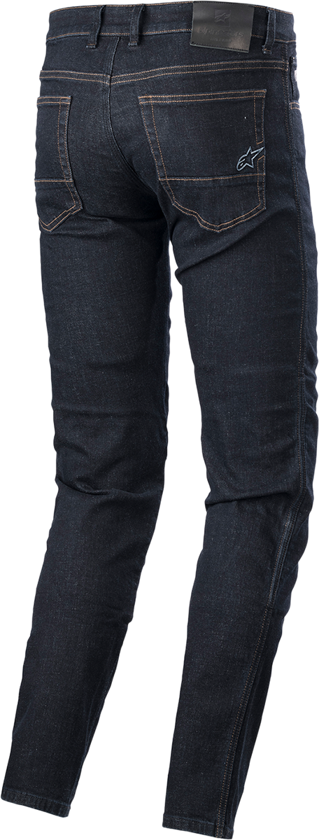 Alpinestars Sektor motorcycle riding pants in royal blue with protective features, US 32 / EU 48 size, durable riding trousers.