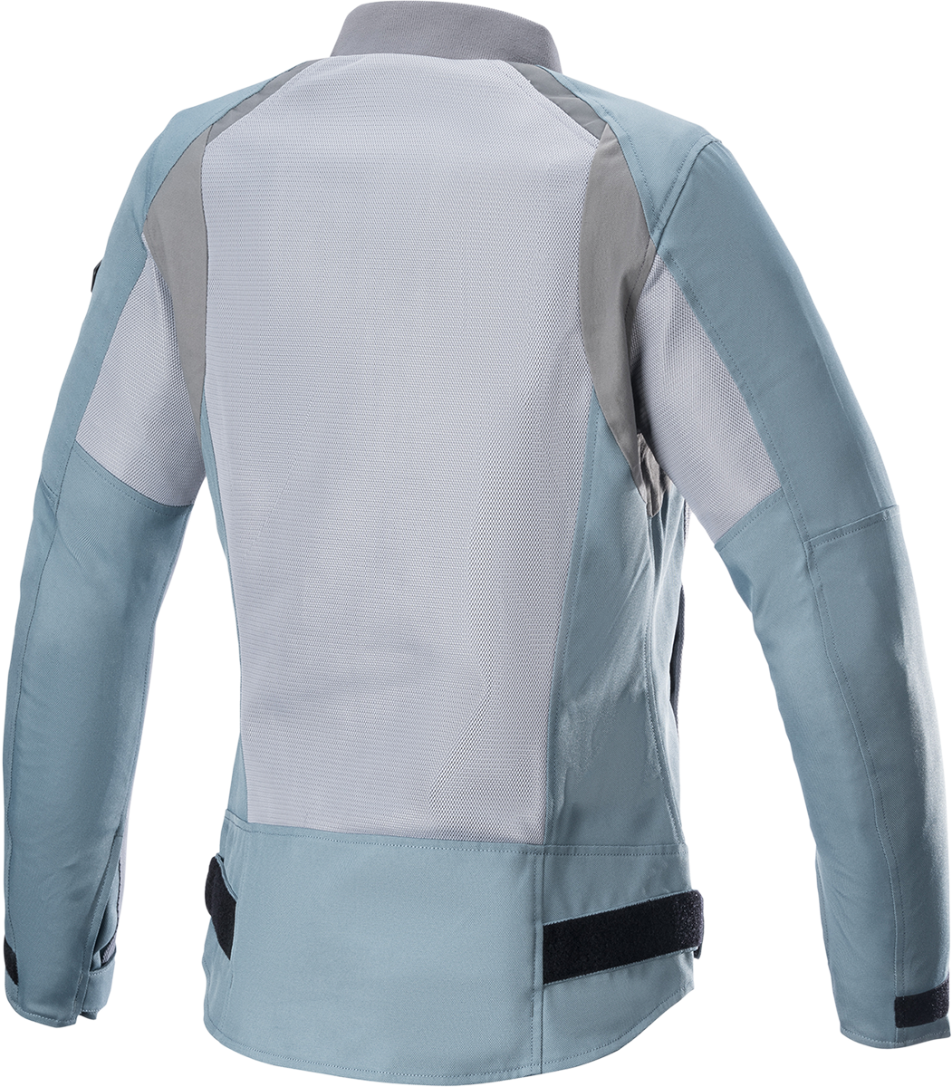 Alpinestars Stella Eloise v2 Air Jacket in sage and dark gray, large size with breathable mesh and protective armor details.