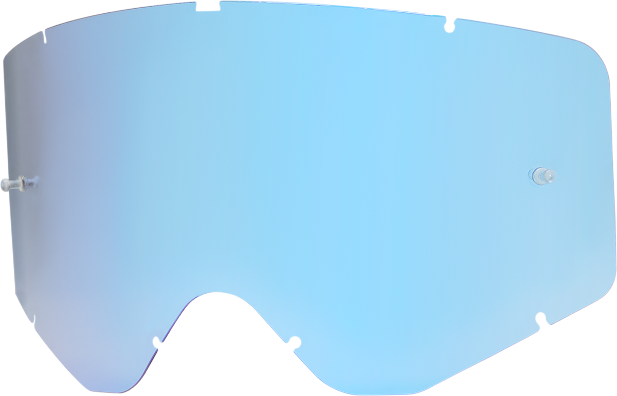 ICON Airflite clear lens for motorcycle helmet, lightweight and impact-resistant, shown in a close-up image.