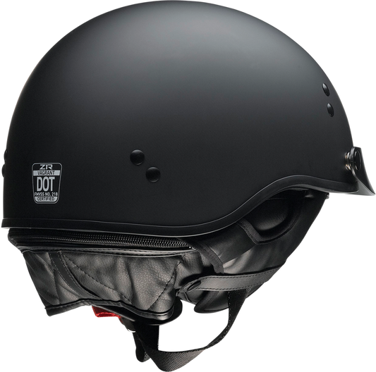 Z1R Vagrant NC helmet in flat black, small size, featuring sleek aerodynamic design and matte black finish.