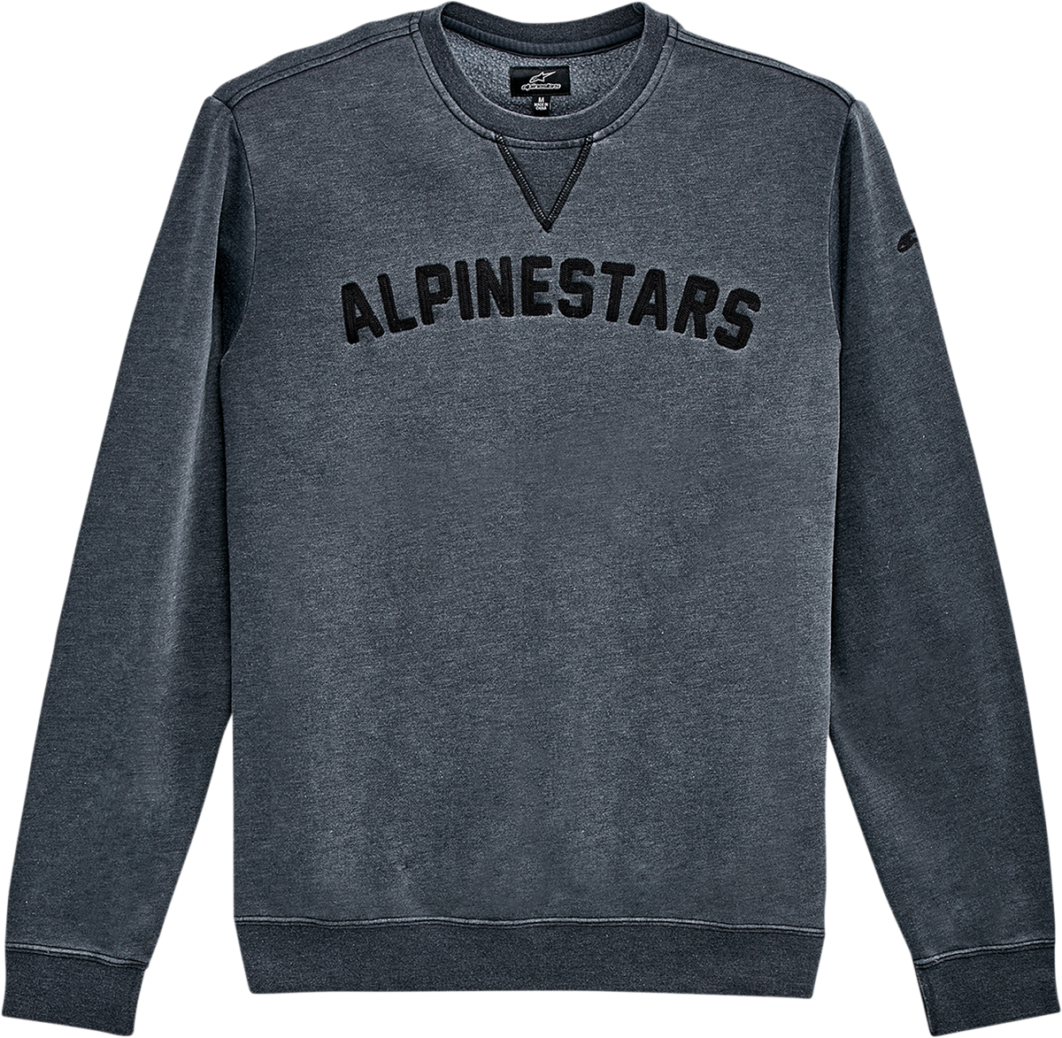 Alpinestars Soph Crew Fleece in black, XL size, made of comfortable cotton-polyester blend, shown on a plain background.