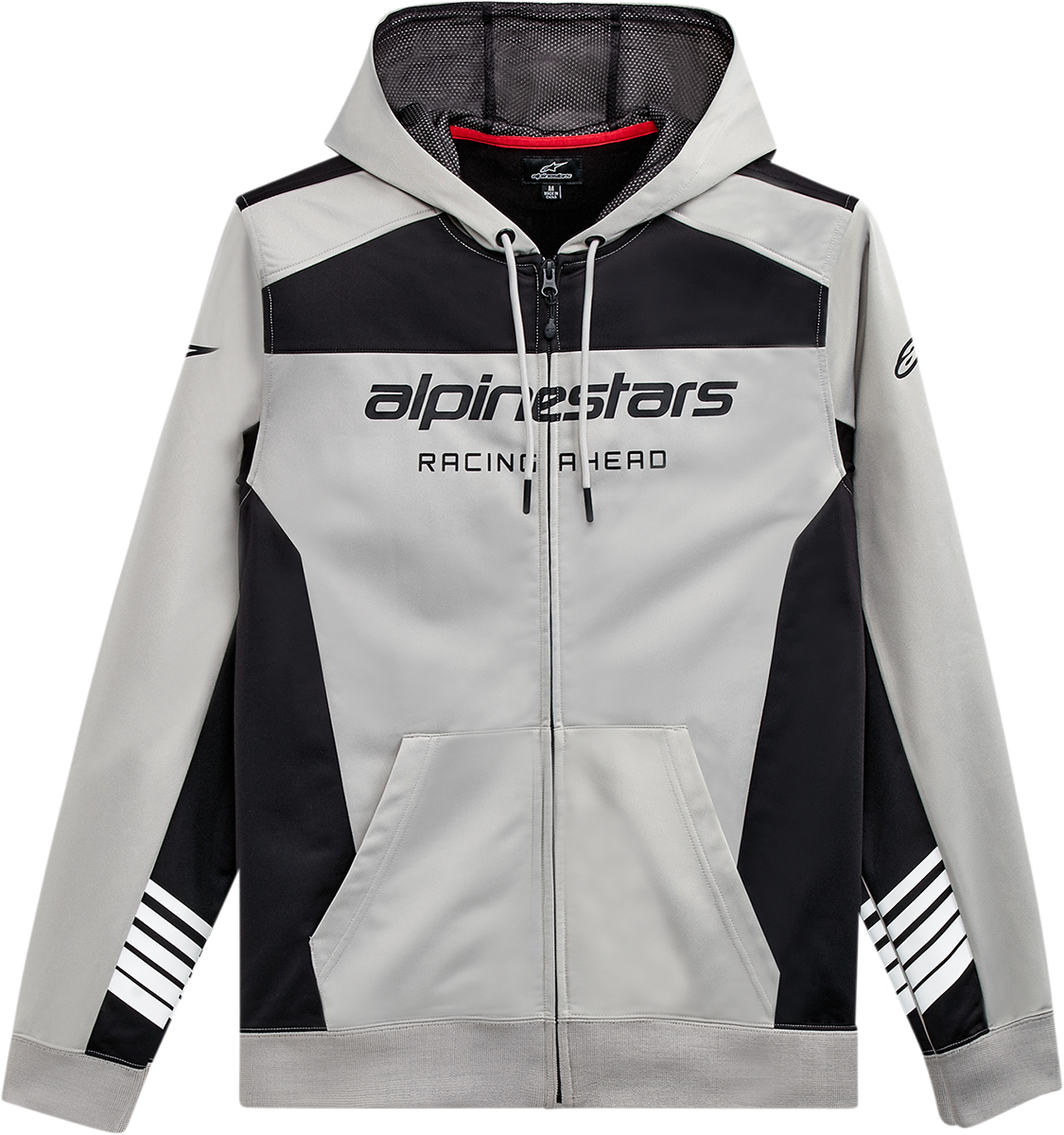 Alpinestars Sessions II hoodie in 2XL, silver and black with contrast panels and graphic details, casual athletic style.