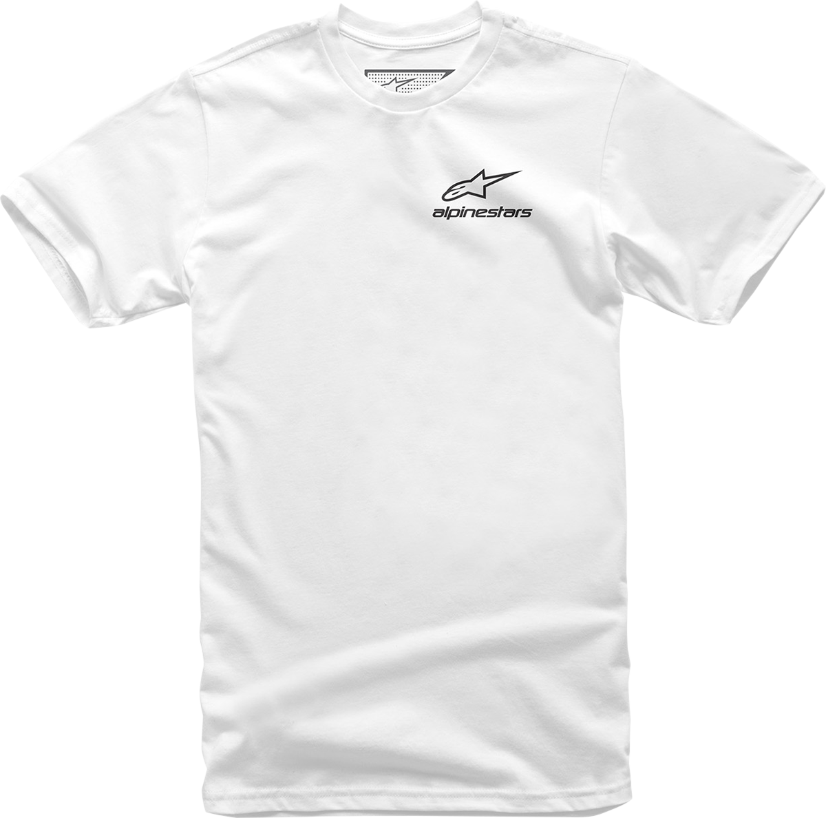 White Alpinestars Corporate T-Shirt in 2XL, featuring the Alpinestars logo and casual fit, displayed on a flat lay.
