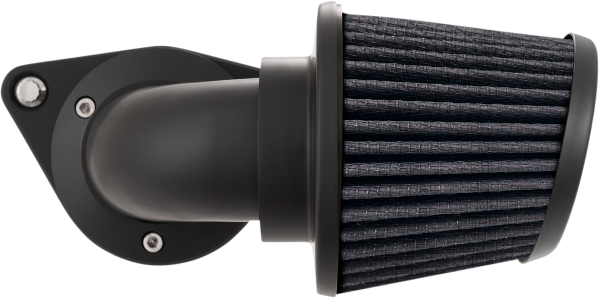 VANCE & HINES VO2 Falcon Air Intake Kit in matte black for motorcycle, showcasing the sleek air filter and intake components.