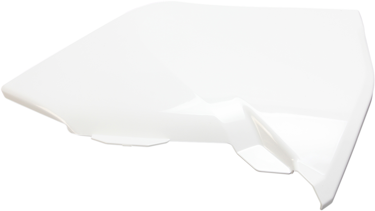 White Acerbis Airbox Cover for motorcycles, designed to fit and protect the air intake system.