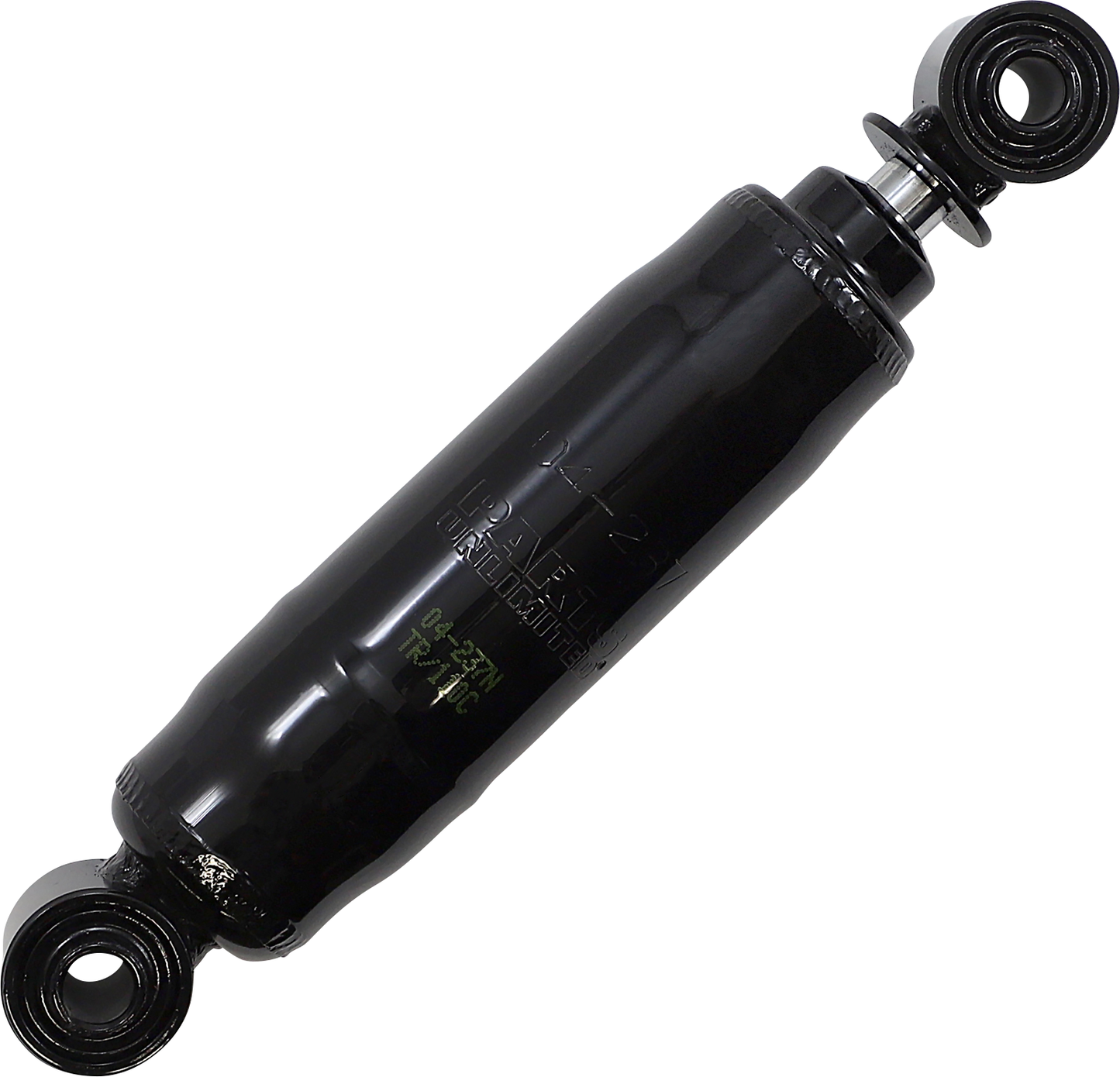 Parts Unlimited PU04-237NU shock absorber for Polaris, front and rear replacement, shown in close-up with mounting details.