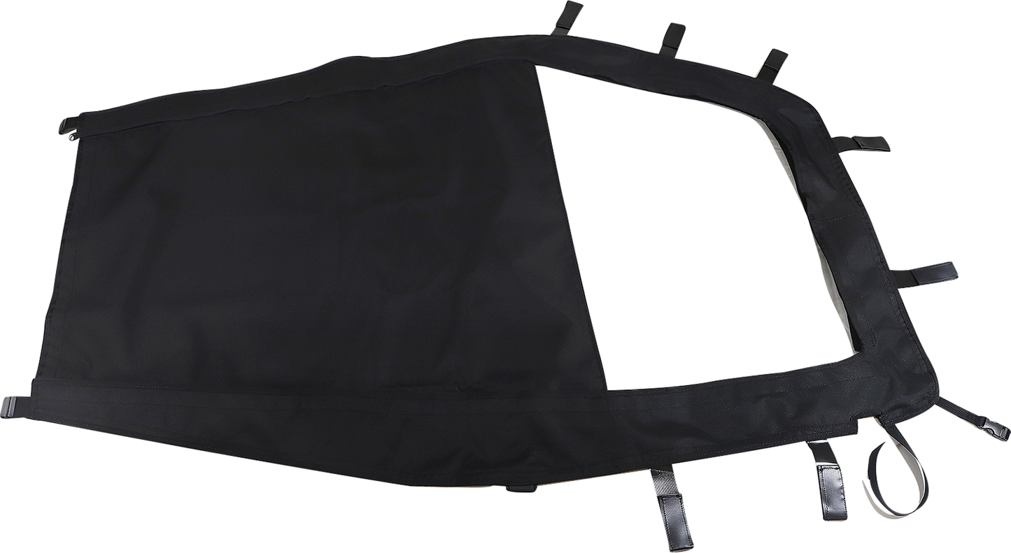 Moose Offroad Polaris Ranger mid-size side enclosure, PR15SE-11, showing clear view of durable fabric and secure zippers.