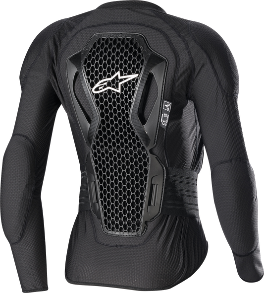Alpinestars Stella Bionic Action v2 Women's Protection Jacket in black and cyan, front view, size medium, with protective padding.
