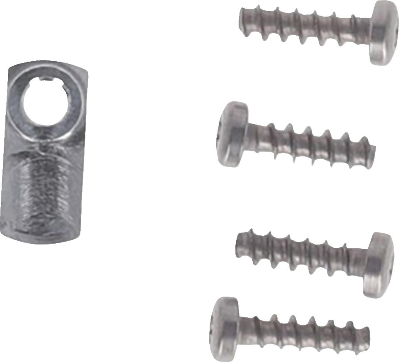A close-up of the orange Acerbis chain guide and slider kit for KTM and Husqvarna motorcycles, showing the body and mounting details.