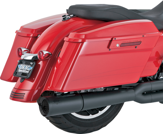 Black VANCE & HINES Pro Pipe exhaust system with PCX™ technology for motorcycles, featuring sleek design and branded finish.