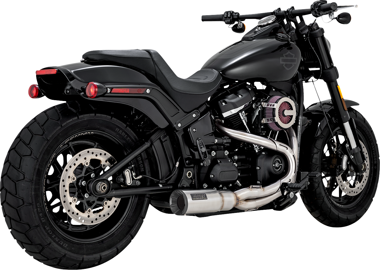 VANCE & HINES 27331 2-into-1 Hi-Output short exhaust system in brushed stainless steel with PCX technology