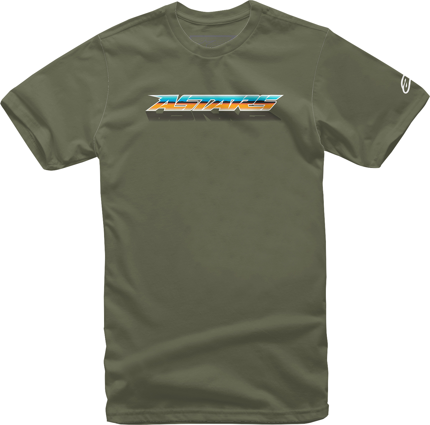 Alpinestars Chromium T-Shirt in military large size, featuring a casual design with Alpinestars branding and military-inspired style.