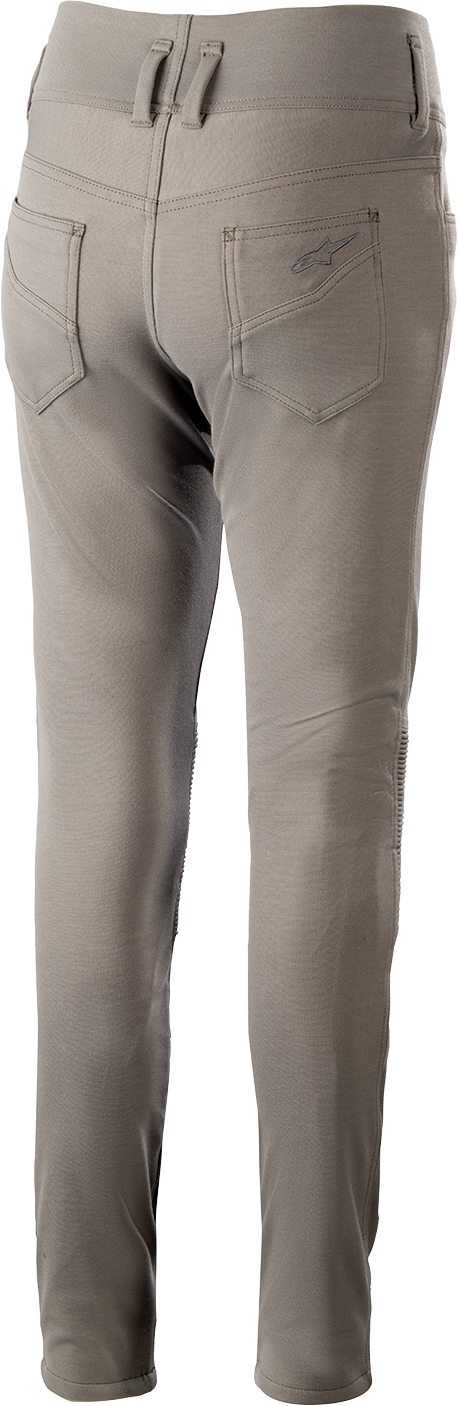 Alpinestars Stella Banshee Pants in Vetiver Tan, size XL, showcasing lightweight motorcycle riding pants with reinforced knee areas.