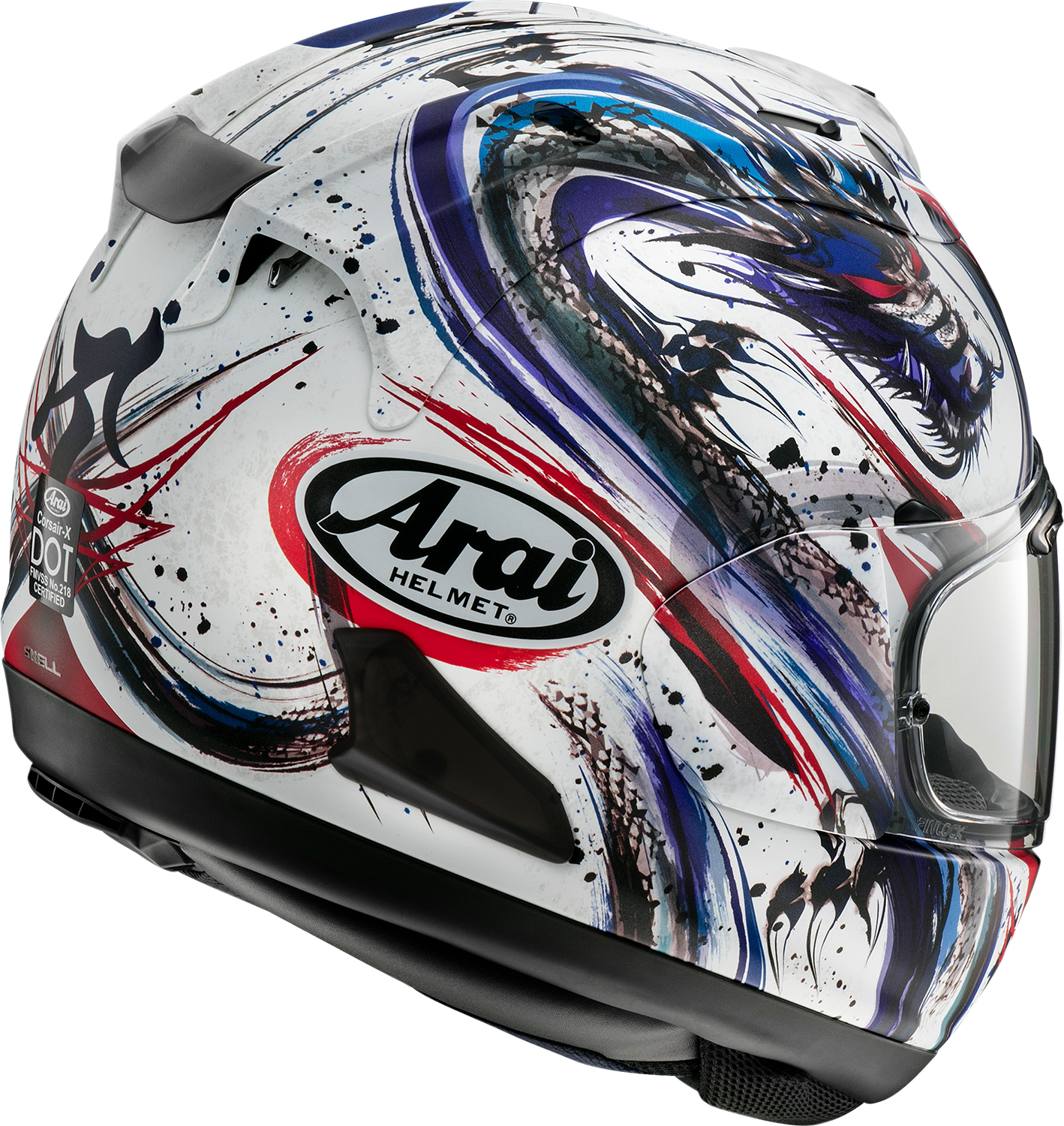 Arai Corsair-X Kiyonari Trico Frost motorcycle helmet in 2XL with detailed graphics and aerodynamic design.