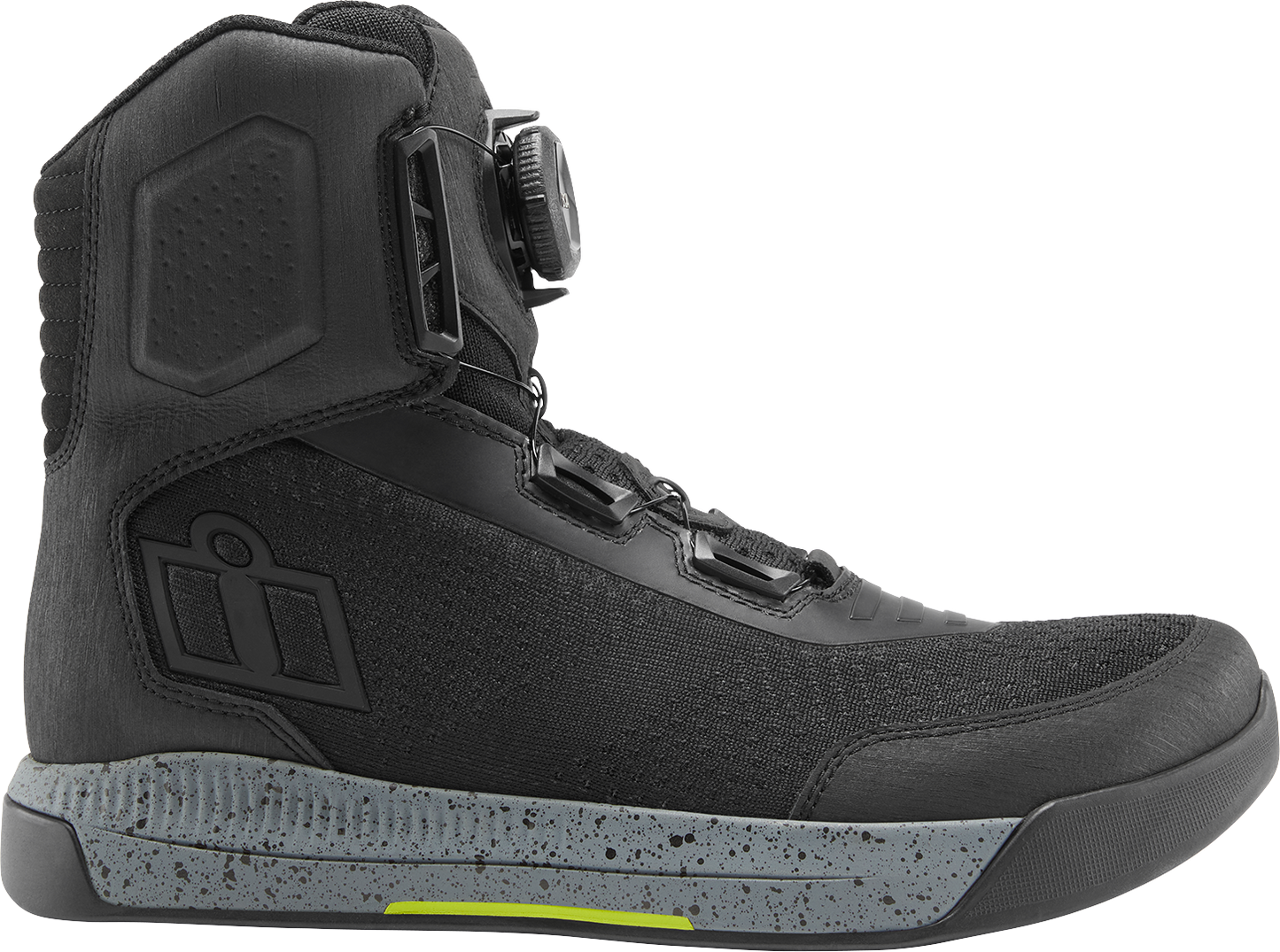 ICON Overlord Vented Boots in black, US 7, featuring durable construction and breathable design for motorcycle riding.