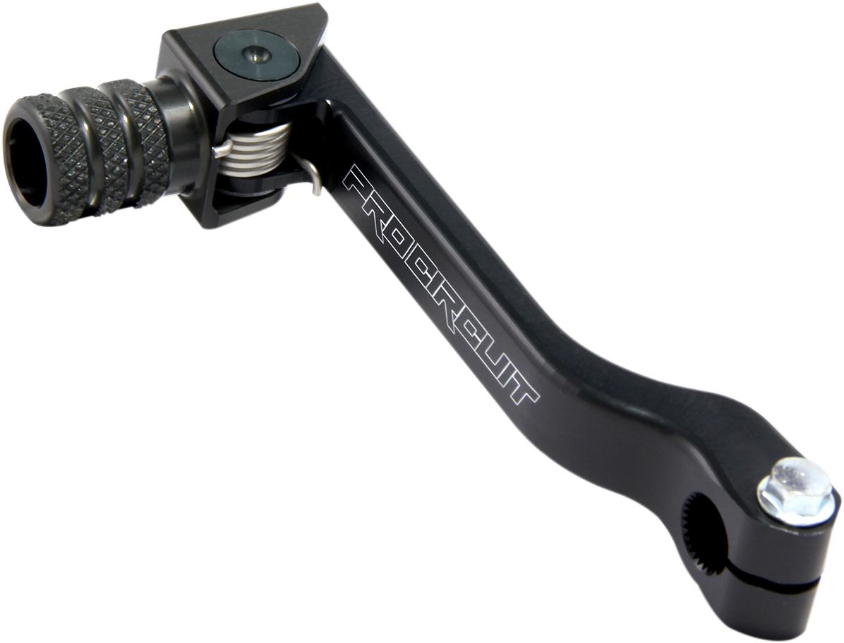 Pro Circuit KX CNC machined shift lever with replaceable tip for motocross bikes, showing polished metal finish and ergonomic design.