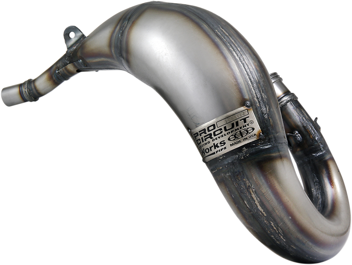 Pro Circuit Works Pipe 0751812 motorcycle exhaust in bare metal finish, high-performance motorcycle exhaust system.