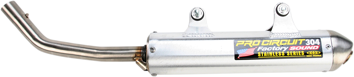 PRO CIRCUIT 304 Silencer motorcycle exhaust made of durable aluminum with reduced noise for enhanced performance and sound control.
