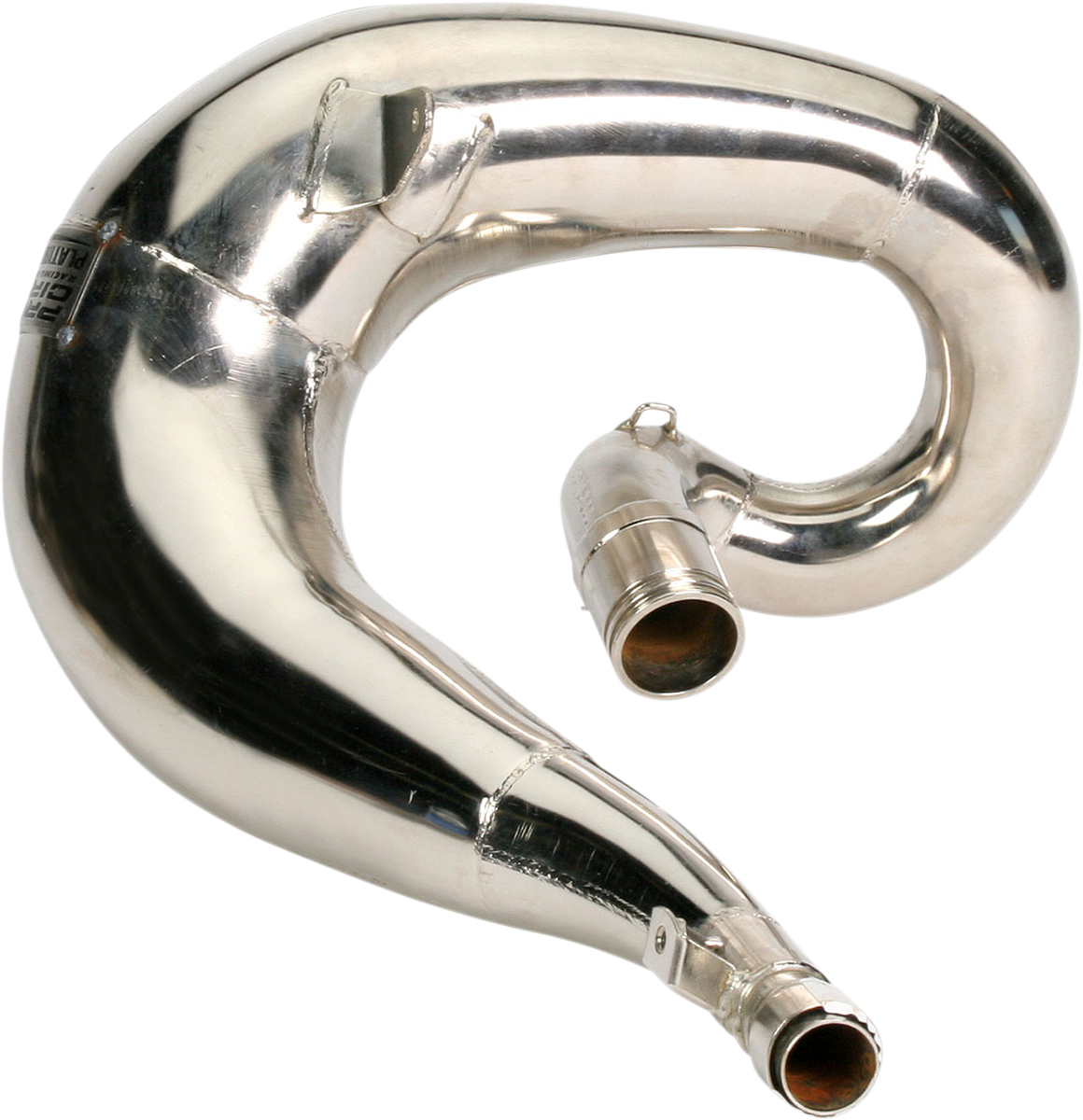 Pro Circuit Platinum Head Pipe PH97250P for high-performance motorcycle exhaust systems, showing the polished metal pipe and fittings.