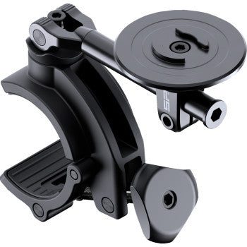 SP CONNECT Roll Cage Mount 3D Mag-Align for motorcycle accessories, shown attached to a roll cage in the image.