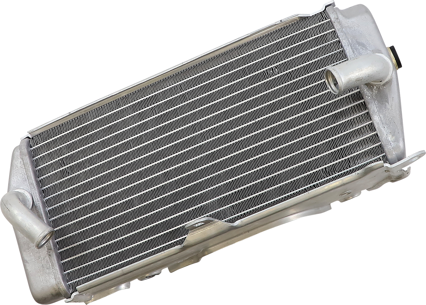 Moose Offroad OEM replacement radiator for Honda vehicles, part number 19010865, showing the radiator with cooling fins and inlet outlets.