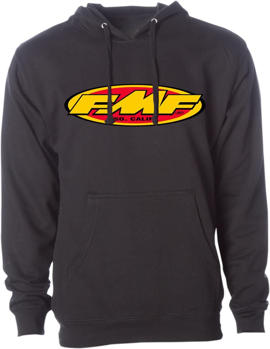Black FMF Don 2 pullover hoodie in small size, featuring a comfortable fit and branded design.