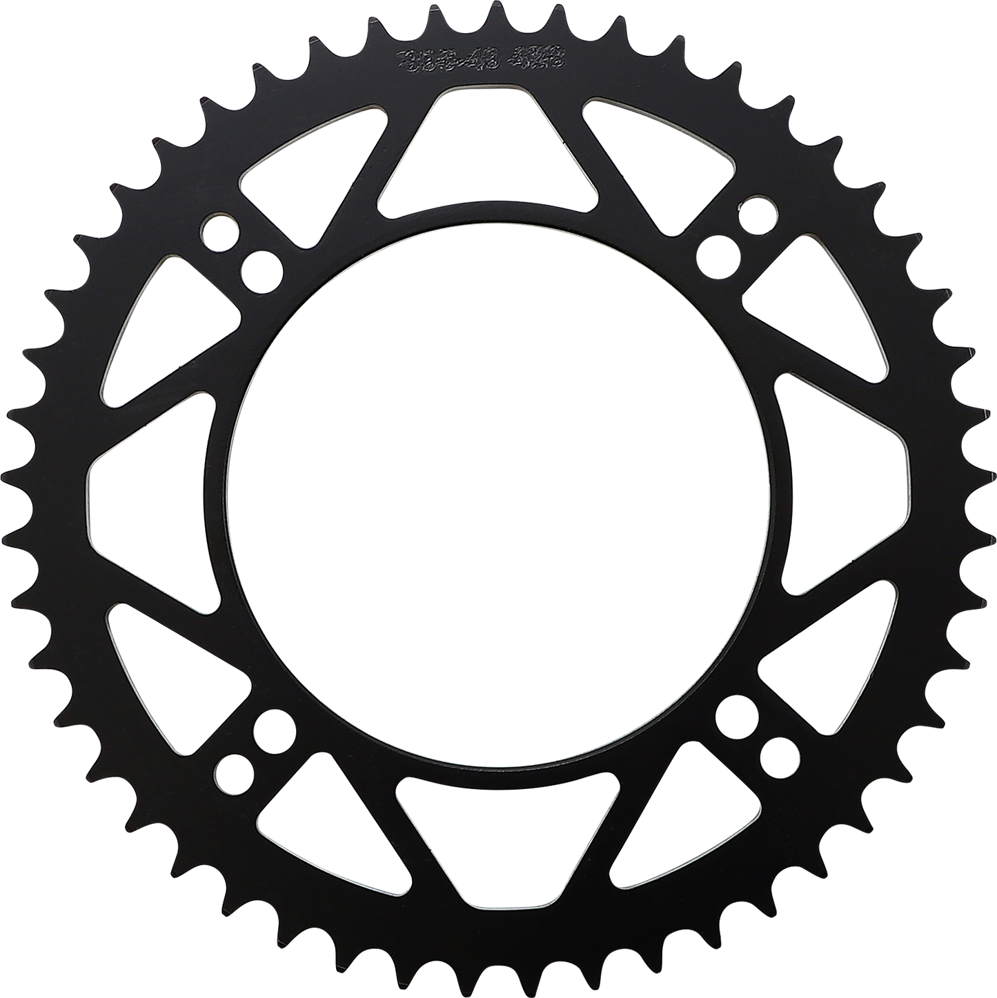 Moose Offroad rear sprocket with 49 teeth for Husqvarna and KTM motorcycles, part #1210-895-49-STL, shown in black with gear teeth.